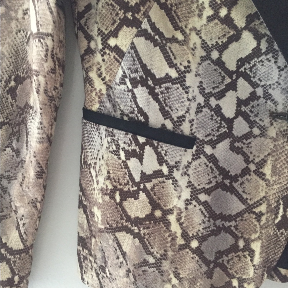 Zara Basic Snakeskin Blazer - image 3